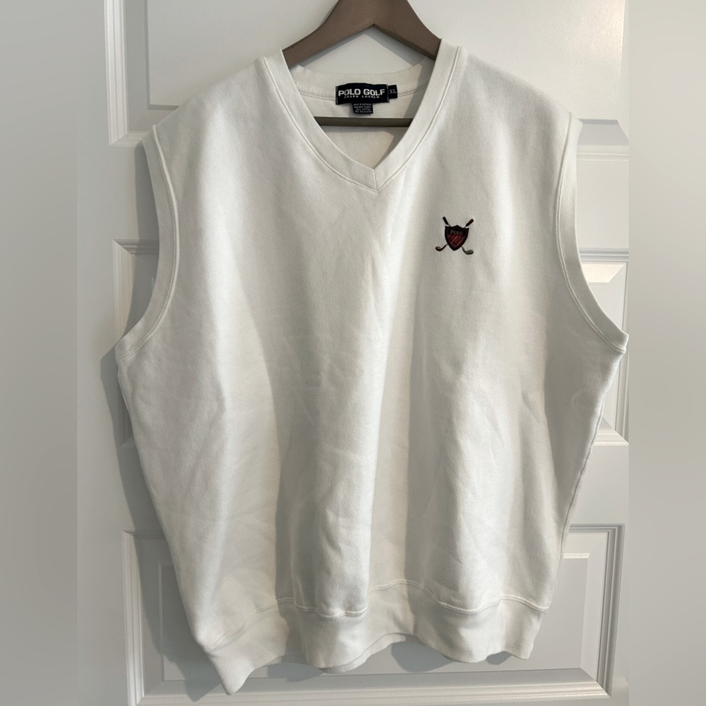 Polo by Ralph Lauren Cream V-Neck Sweater Vest